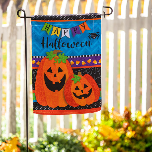 Halloween Greetings Garden Lustre Flag