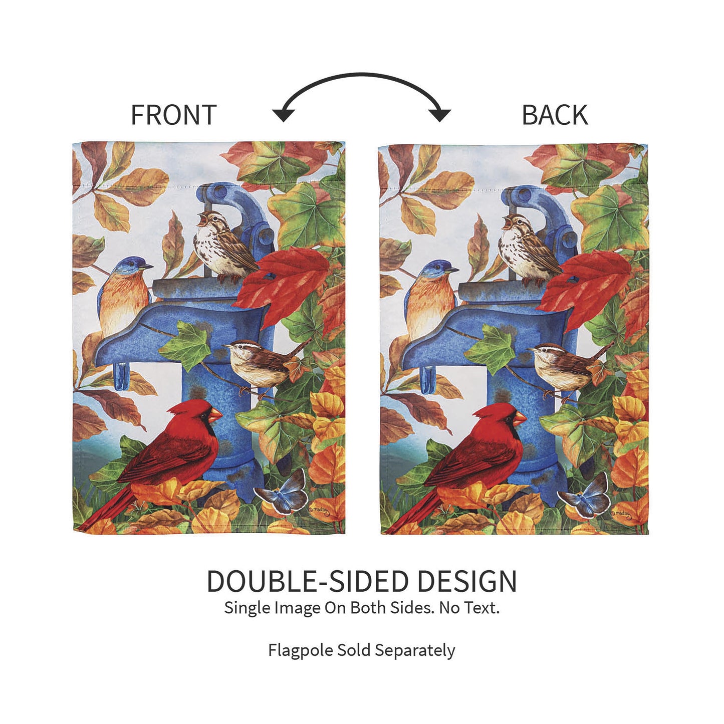 Where Birds Gather Suede Garden Flag