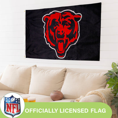 Chicago Bears Single Sided Estate Flag with 2 Grommets 3'x5'