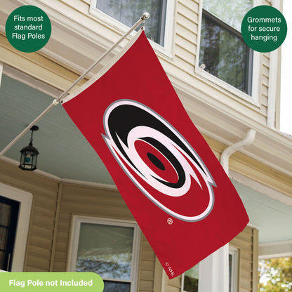 3'x5' Single Sided Flag w/ 2 Grommets, Carolina Hurricanes
