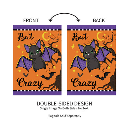 Gone Batty Applique Garden Flag