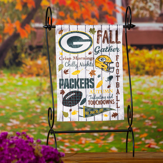 Green Bay Packers Fall Seasonal Moire Garden Flag