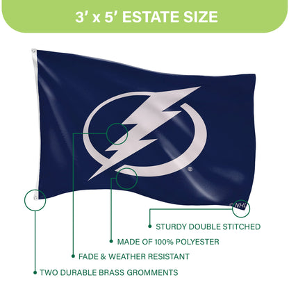 Tampa Bay Lightning Single Sided Flag with 2 Grommets, 3'x5'