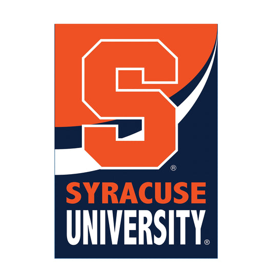 Syracuse University Burlap Flag House Size