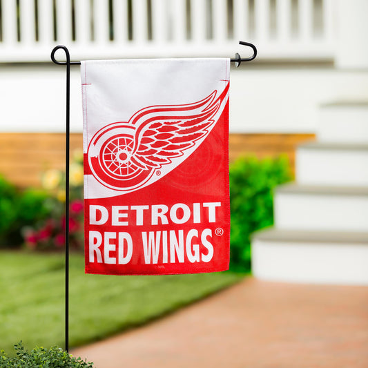 NHL Hockey Burlap Garden Flag, Detroit Red Wings