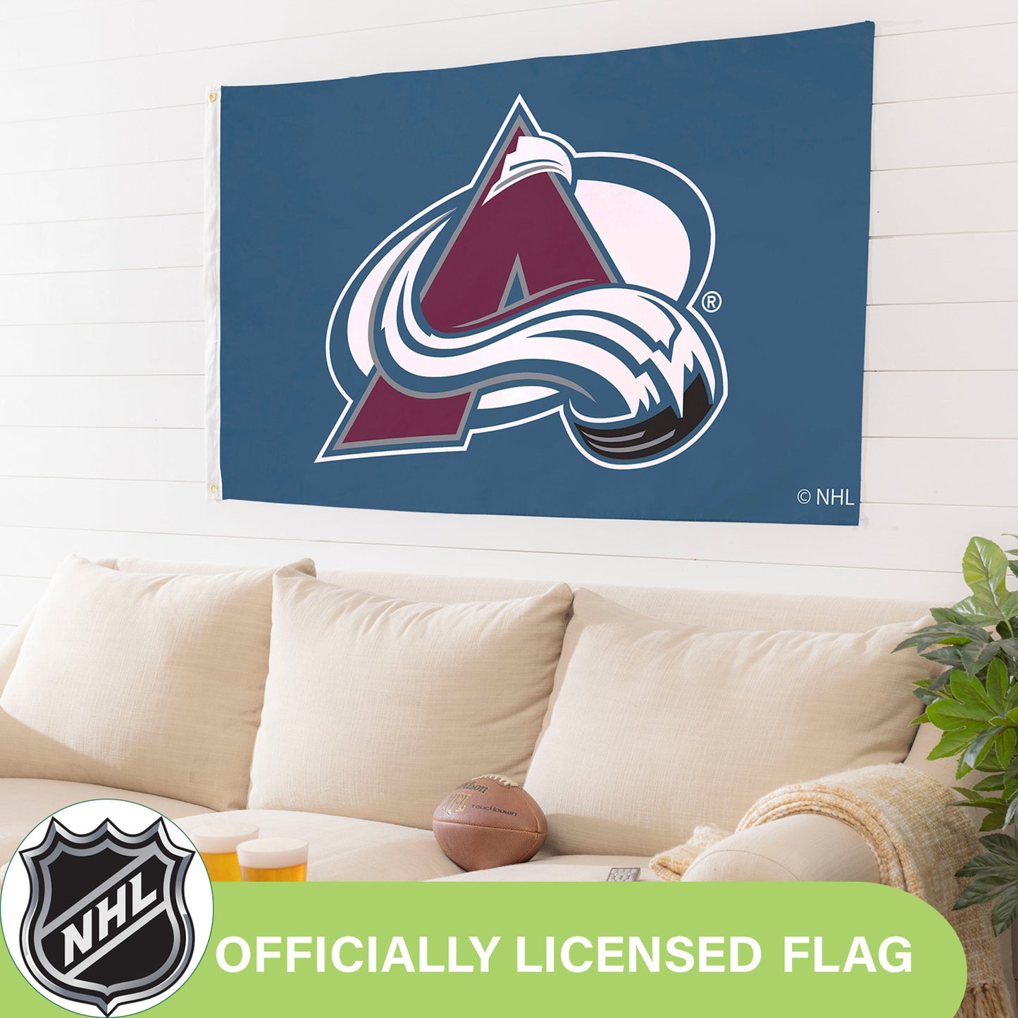 Colorado Avalanche Single Sided Flag w/ 2 Grommets, 3'x5'