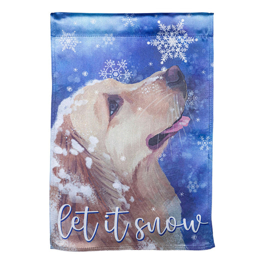 Let it Snow Lustre House Flag