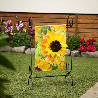 Sunflowers in the Garden Burlap Garden Flag