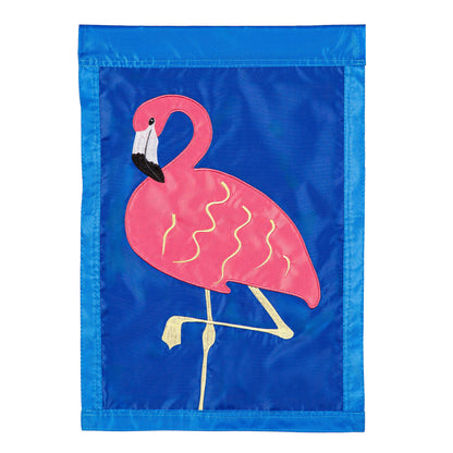 Flamingo Basic Applique Garden Flag