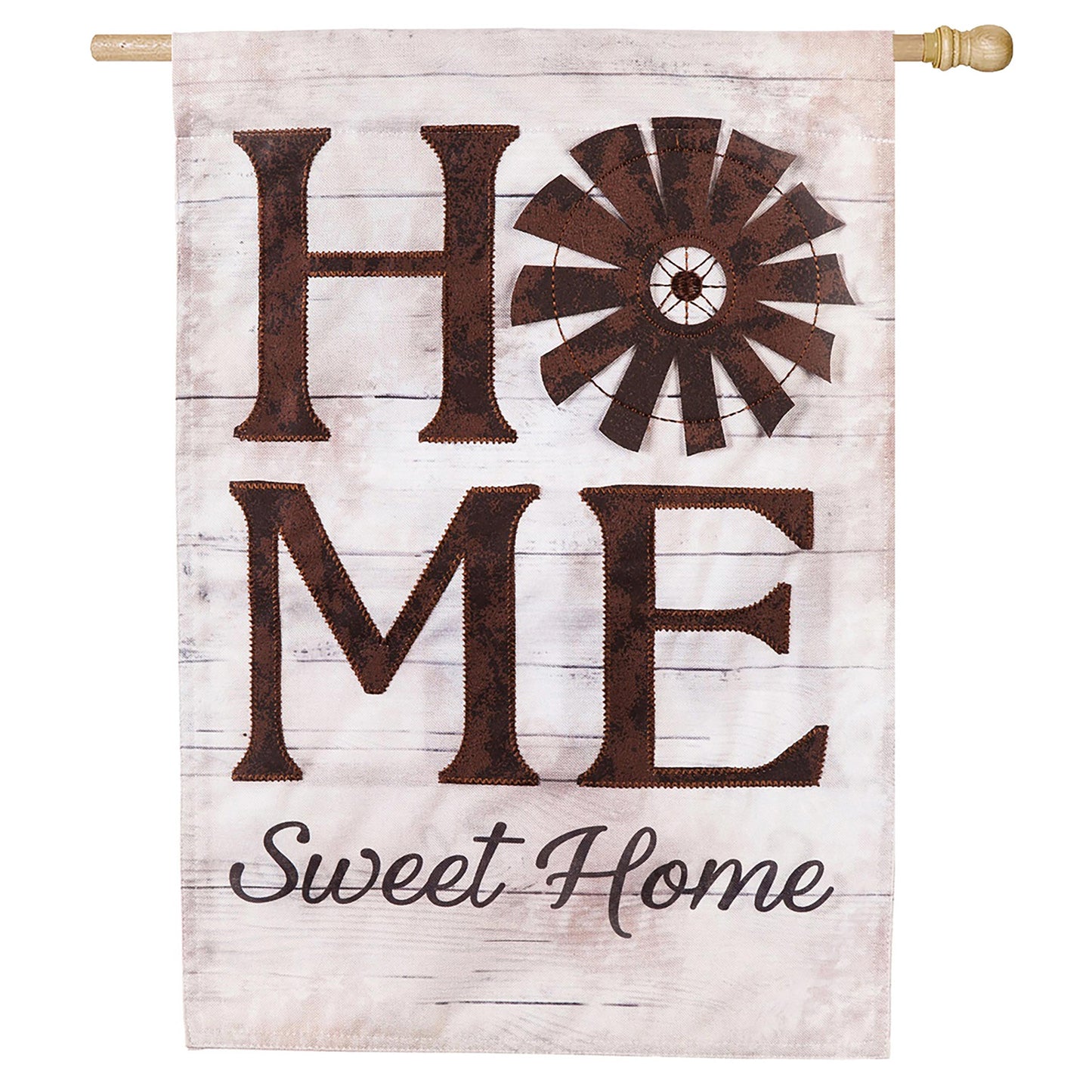 Windmill Home Sweet Home Suede House Flag