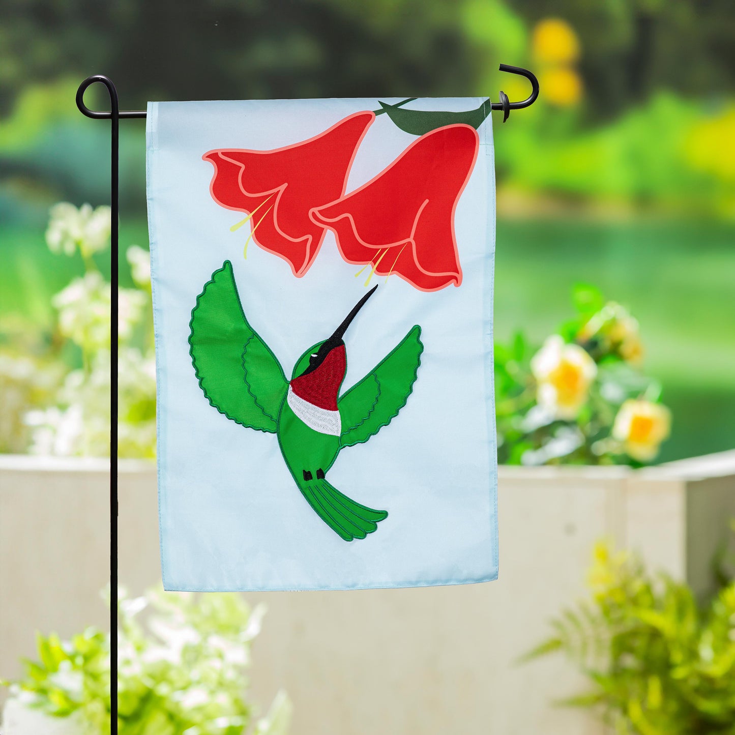 Humming Bird Basic Applique Garden Flag