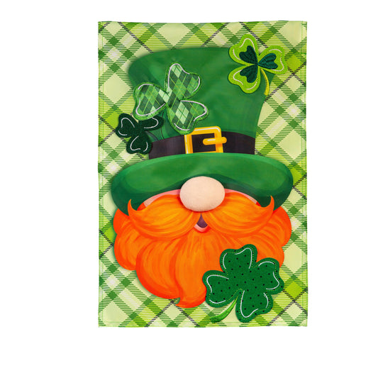 Leprechaun Applique Garden Flag