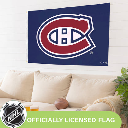 Montreal Canadiens Single Sided Flag with 2 Grommets, 3'x5'