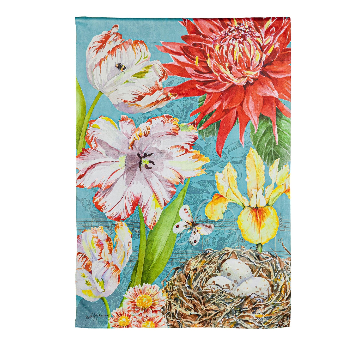 Fleur Nest House Suede Flag