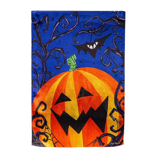 Halloween Jack O' Lantern Pumpkin Lustre House Flag