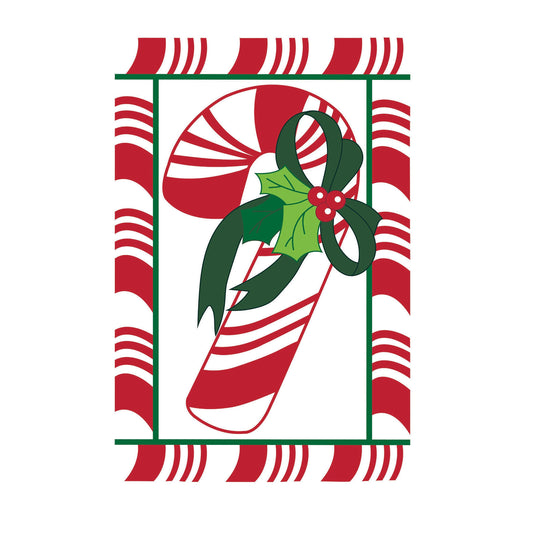 Candy Cane Applique House Flag