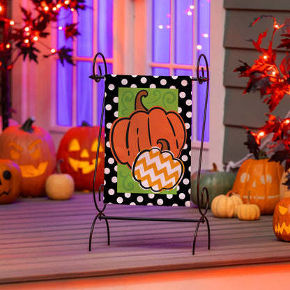 Sassy Pumpkins Burlap Garden Flag