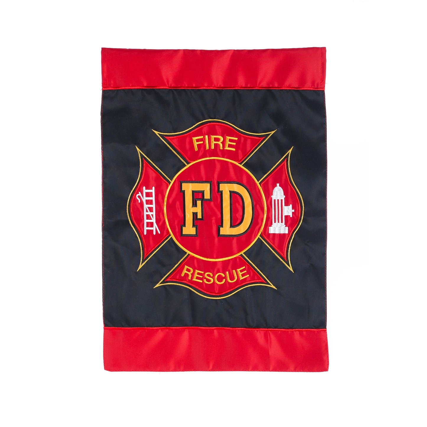 Fire Department Garden Applique Flag