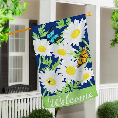 Daisy House Suede House Flag