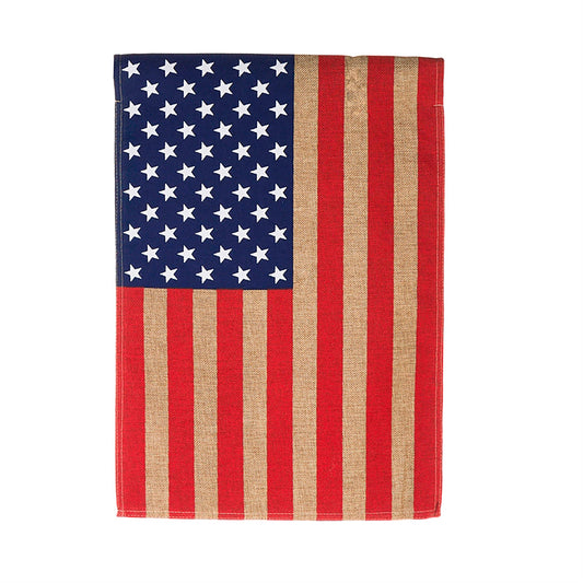Garden Burlap American Flag