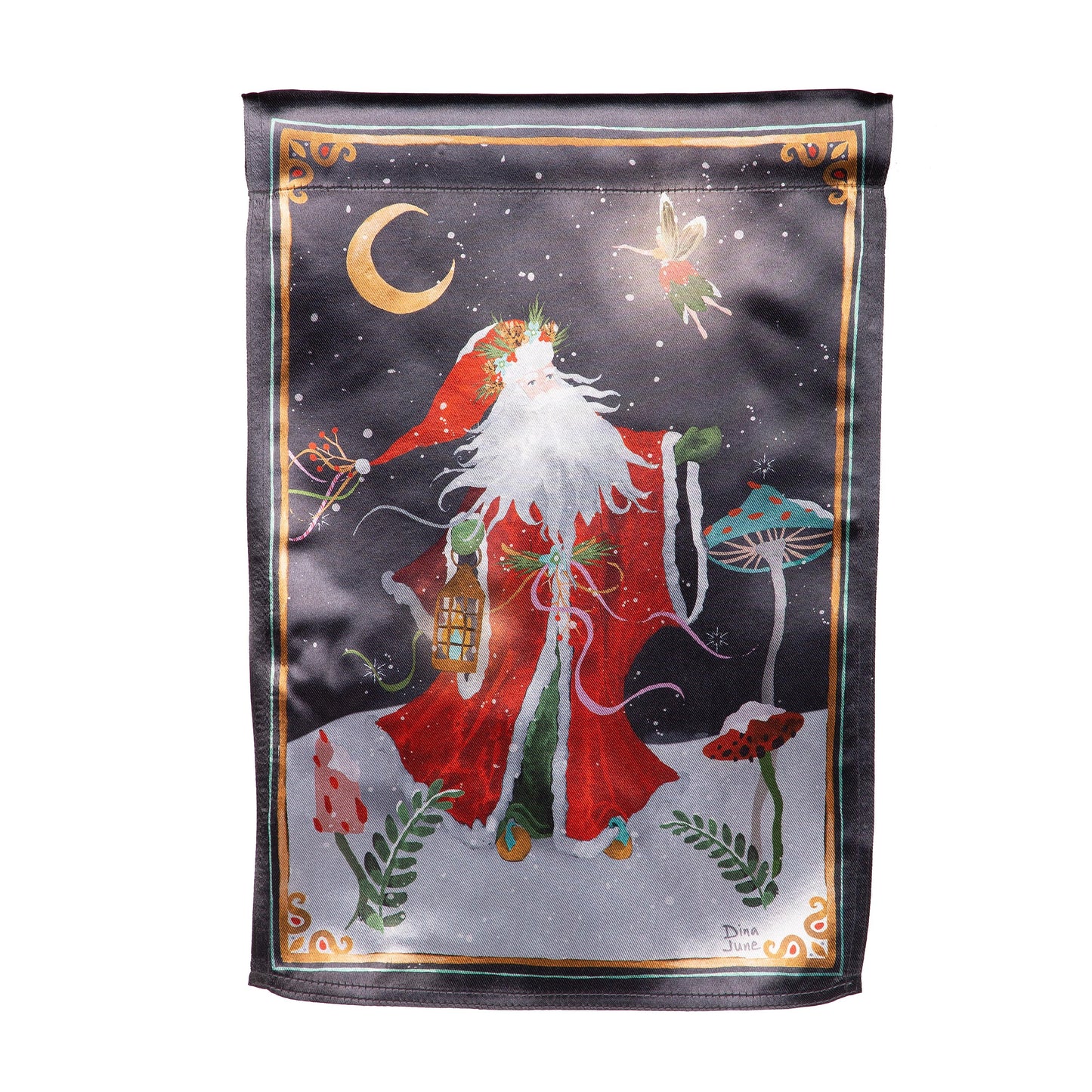 Santa's Forest of Wonder Reversible Lustre Garden Flag