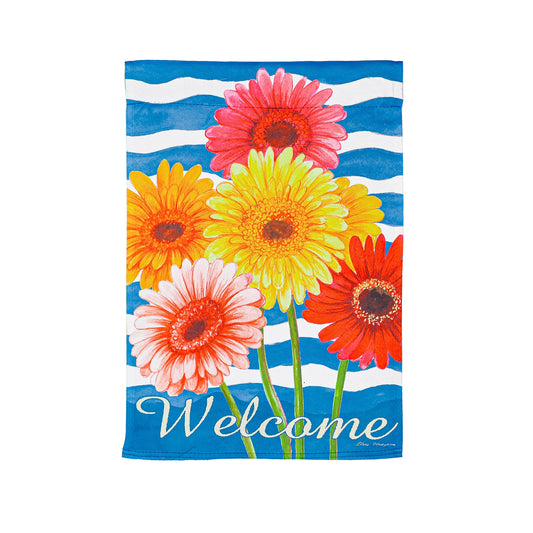 Spring Gerbera Bouquet Garden Suede Flag