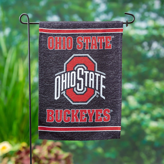 Ohio State University Embossed Suede Garden Flag