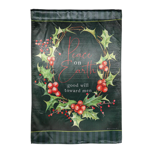 Peace on Earth Lustre House Flag