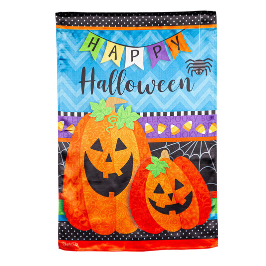Halloween Greetings House Lustre Flag