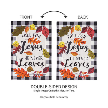 Fall for Jesus Garden Linen Flag
