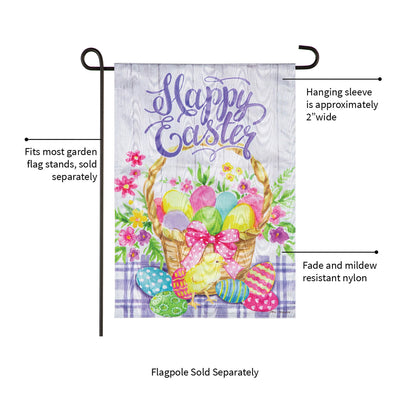 Easter Egg Basket Moire Garden Flag