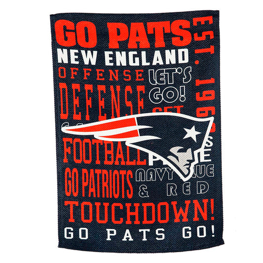 Double-Sided Fan Rules NFL Team Pride Sueded House Flag, New England Patriots