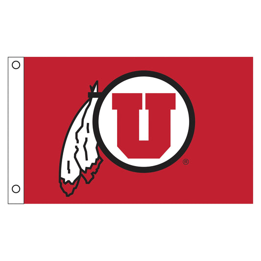 University of Utah Single Sided Flag w/ 2 Grommets, 3'x5'