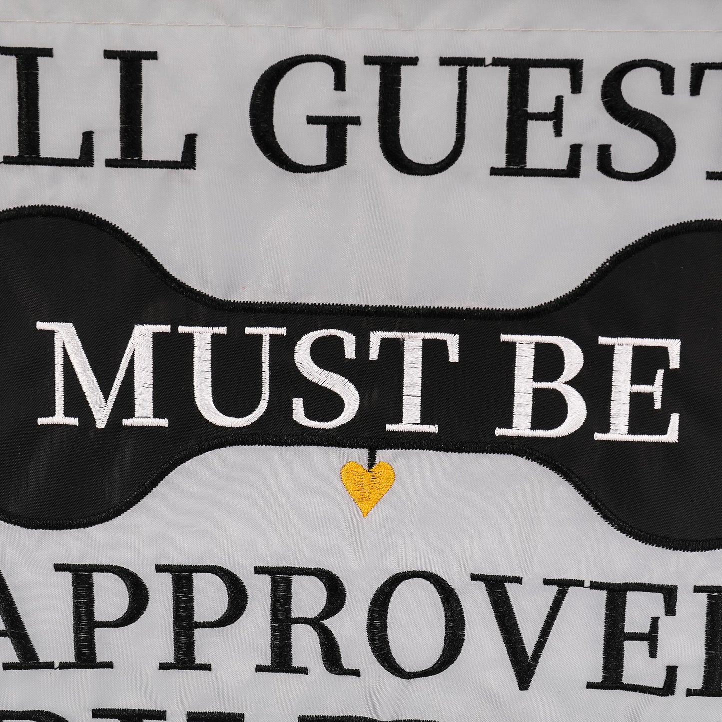 Approved by the Dog Garden Applique Flag