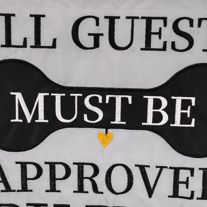 Approved by the Dog Garden Applique Flag