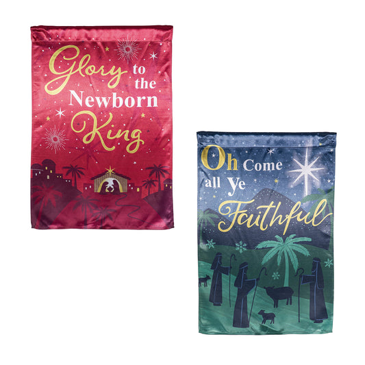 Newborn King Reversible Lustre House Flag