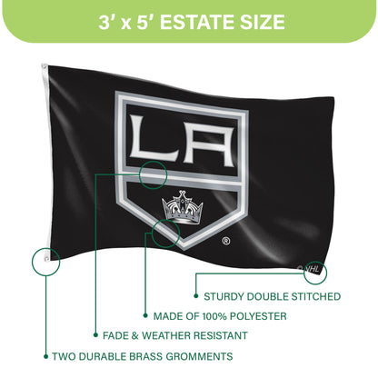 Los Angeles Kings Single Sided Flag w/ 2 Grommets, 3'x5'