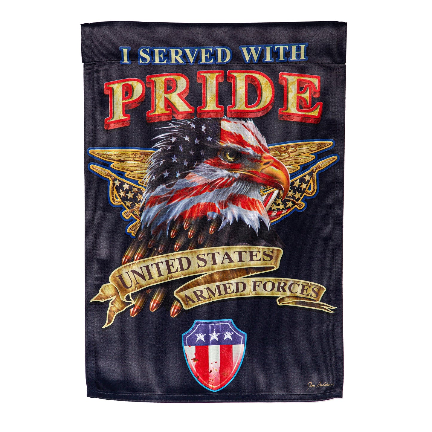 I Served With Pride Suede Garden Flag