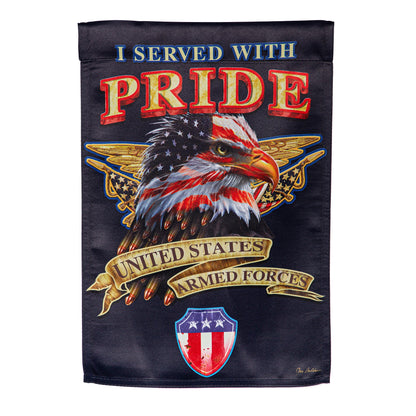 I Served With Pride Suede Garden Flag