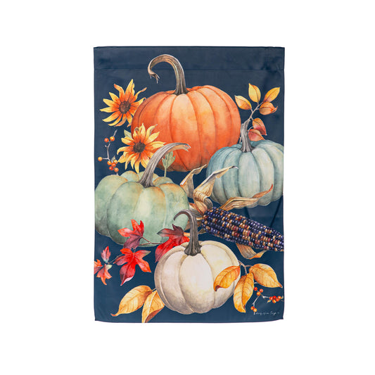 All Things Pumpkins Suede House Flag