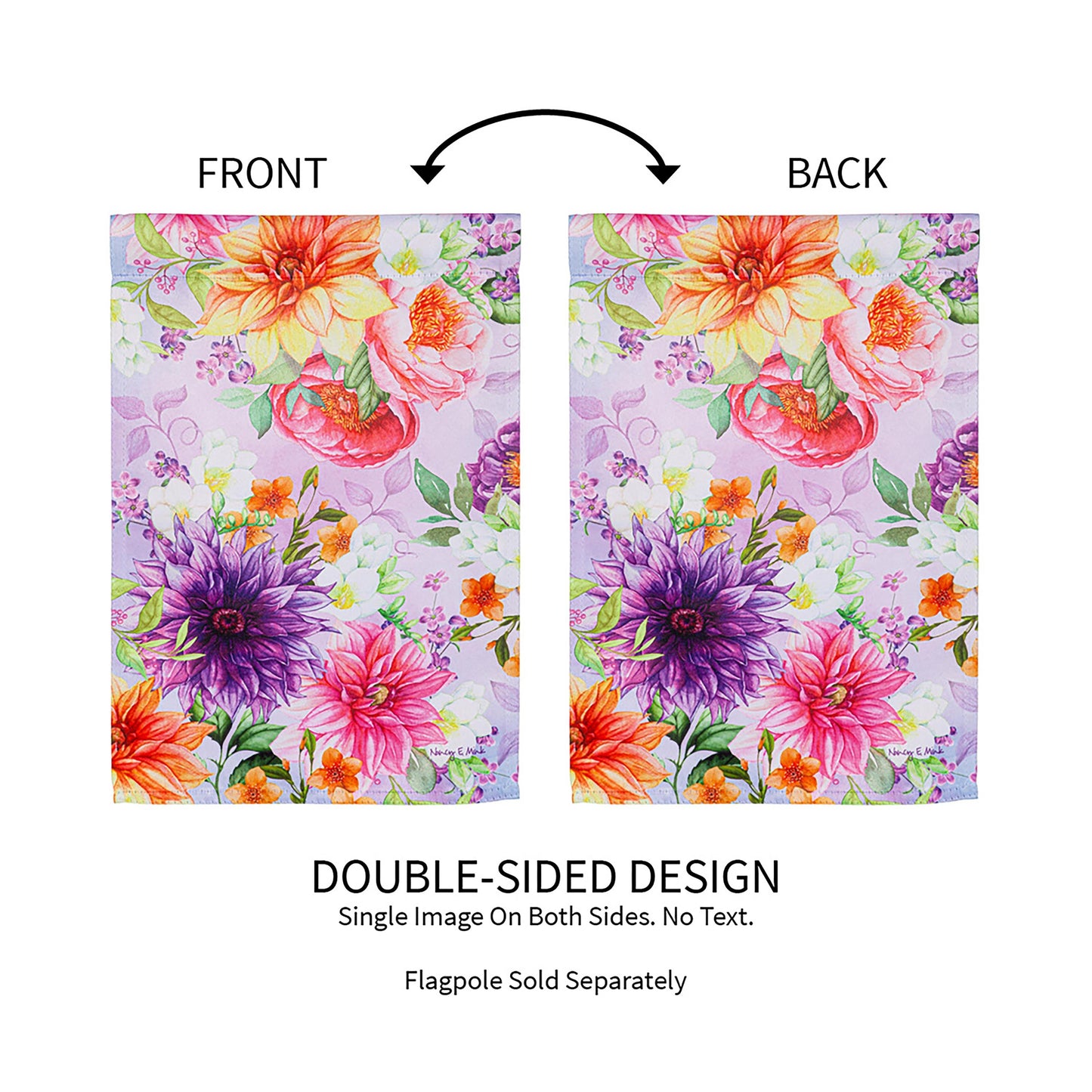 Rhapsody in Bloom Suede Garden Flag