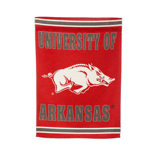 Embossed Suede Flag, GDN Size, University of Arkansas