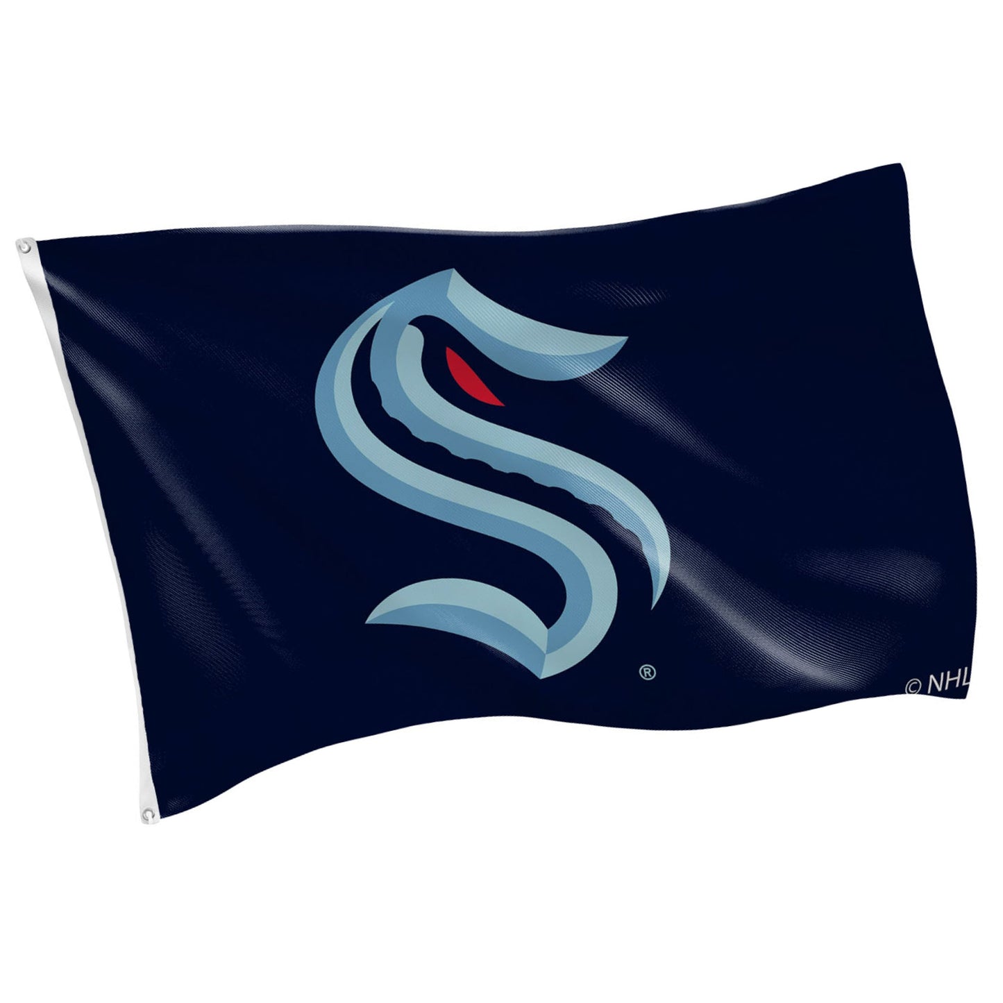 Seattle Kraken Single Sided Flag w/ 2 Grommets, 3'x5'