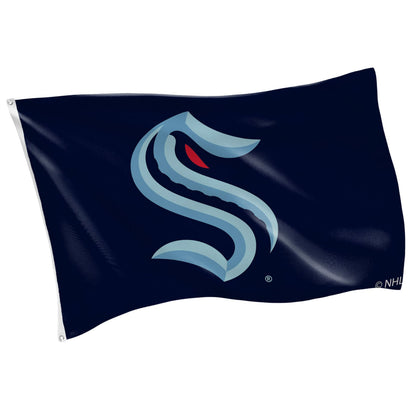 Seattle Kraken Single Sided Flag w/ 2 Grommets, 3'x5'