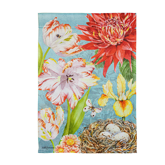 Fleur Nest Garden Suede Flag