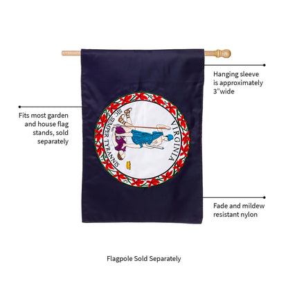 Virginia State Flag House Applique Flag