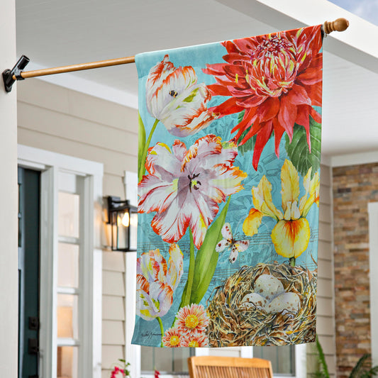 Fleur Nest House Suede Flag