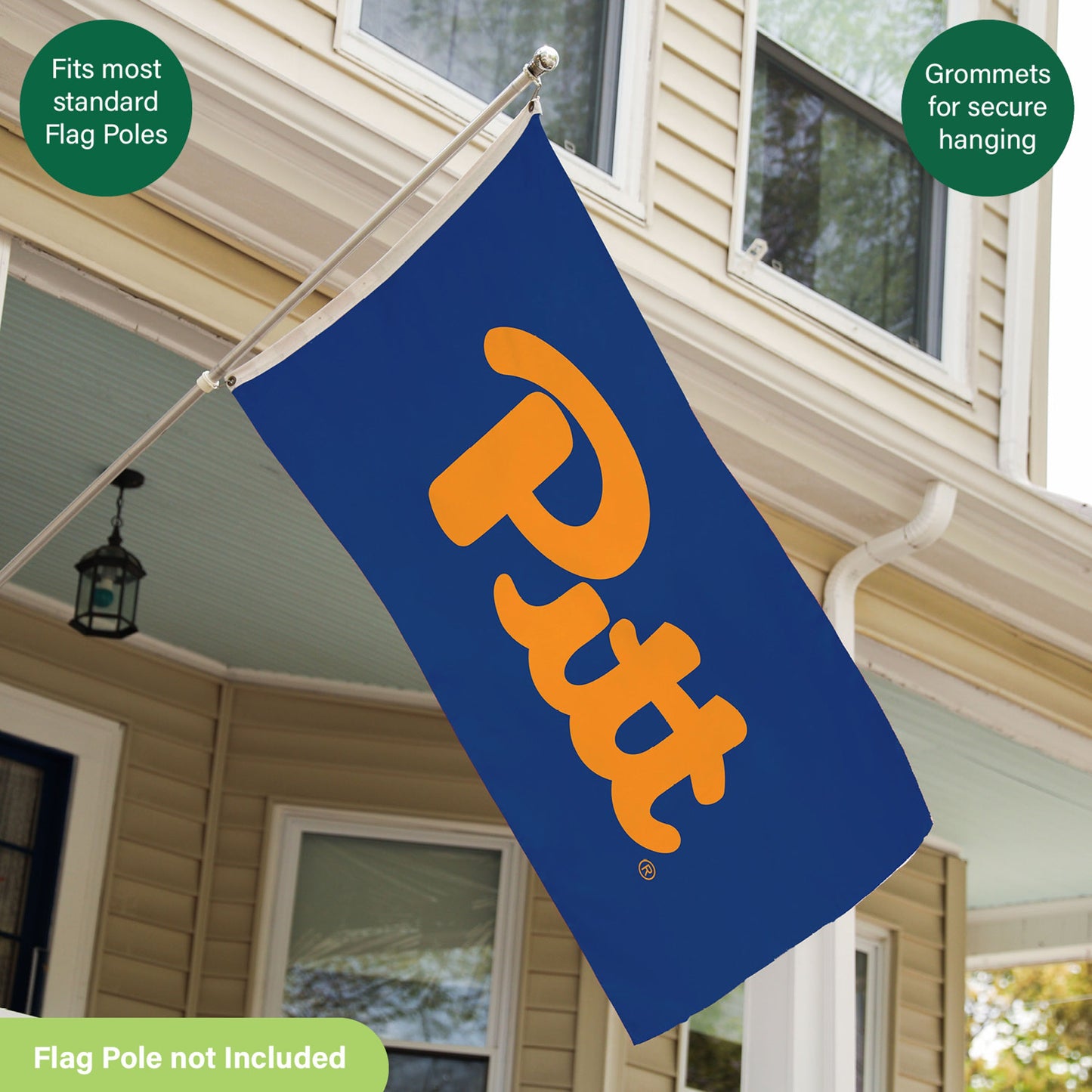 University of Pittsburgh Single Sided Estate Flag with 2 Grommets, 3'x5'