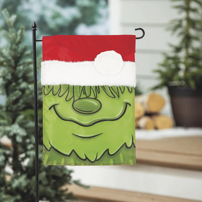 Christmas Monster Applique Garden Flag