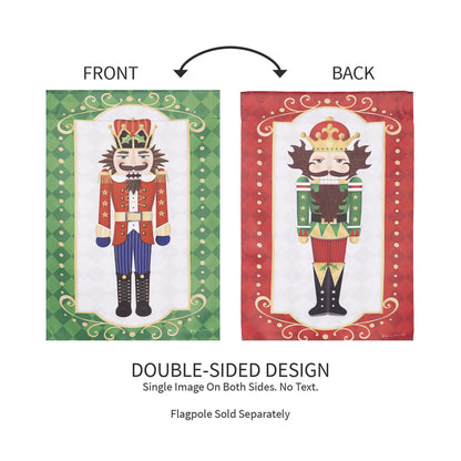 Trio Nutcracker Reversible Suede Garden Flag
